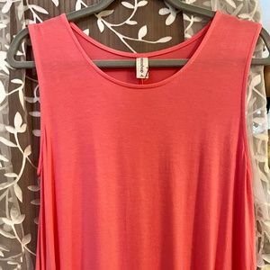 Bamboo Dress.. Med.  Coral color Nwot